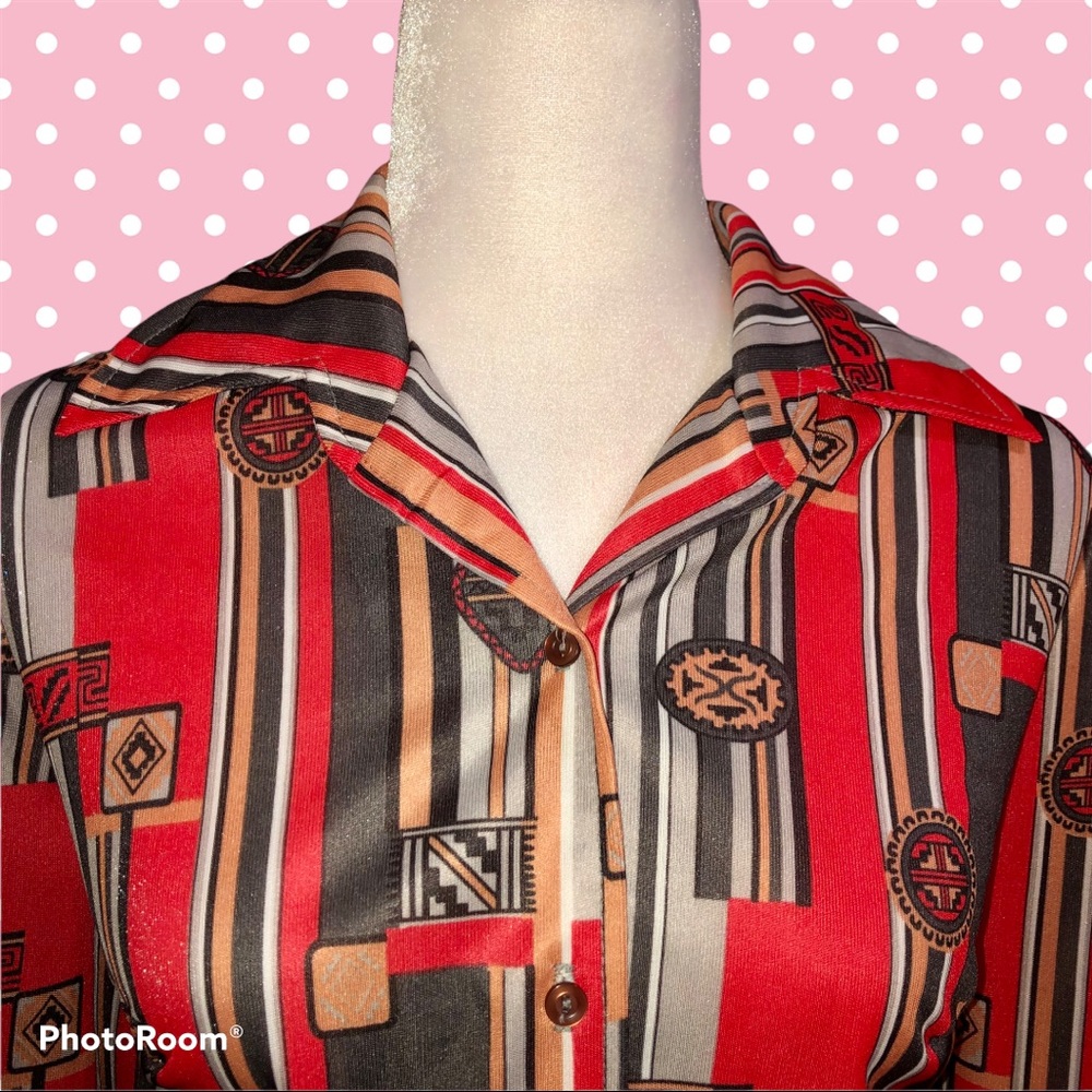 Vintage Striped and Southwest Print Button Down - Picture 3 of 9